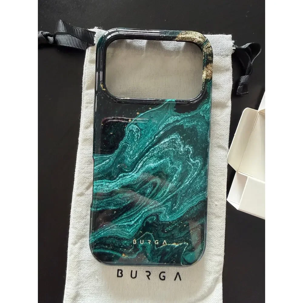 NIB Burga iPhone 17 pro Emerald Pool Case and Matching Magnetic Ring Grip